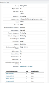 Henry Allen Census data