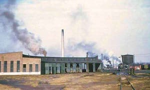 Fulton Illinois Central Roundhouse, Southern Illinois Railroads, 1900s.