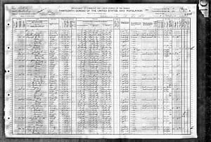 1910 Census Henry Allen